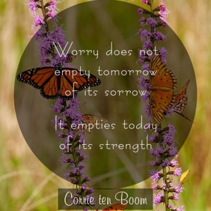 Worry does not empty tomorrow of its sorrow. It empties today of its strength.